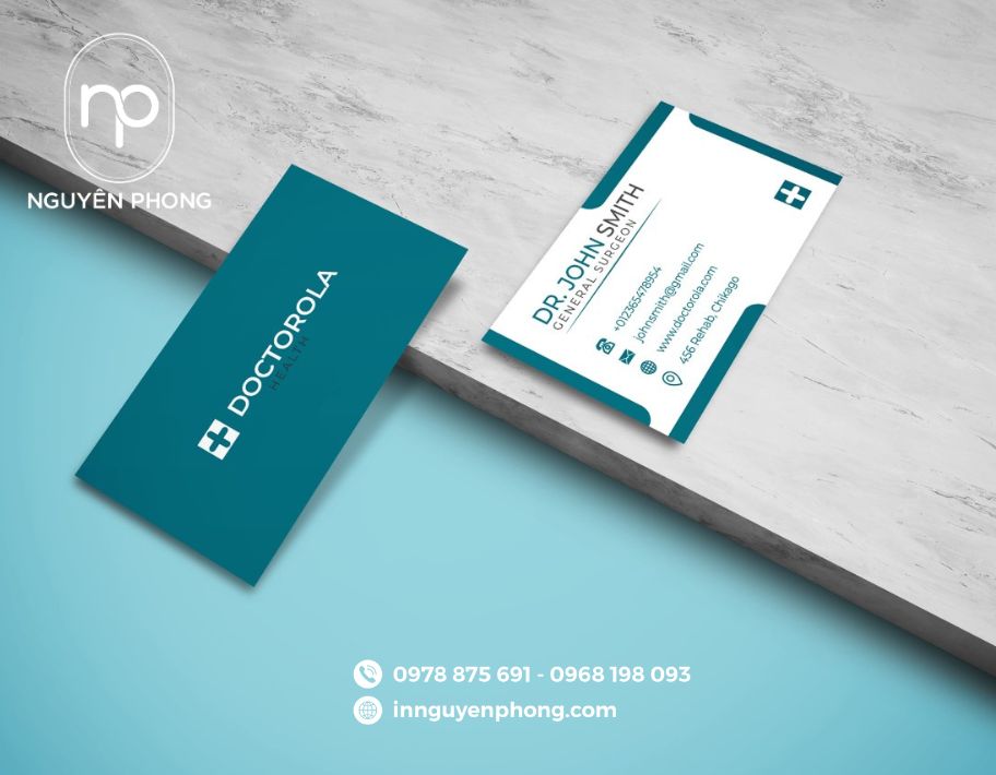 Mẫu card visit bác sĩ in logo